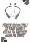 120 Saat Bluetooth Kulaklık Kablolu Boyun Askılı SD Kart Girişli ANC Özellikli