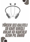120 Saat Bluetooth Kulaklık Kablolu Boyun Askılı SD Kart Girişli ANC Özellikli