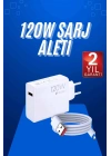 120 Watt Turbo Hızlı Şarj Aleti Seti Hızlı Şarj Adaptörü Beyaz