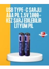 1200mWh Kapasiteli Lityum AAA Pil – Düşük Enerji Tüketen Cihazlar İçin Maksimum Dayanıklılık