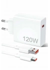 120W Şarj Aleti Hızlı Çift Turbo Şarj Aleti Seti Beyaz