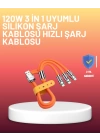 120W Şarj Destekli 3’ü 1 Arada Çoklu Şarj Kablosu – 1.2 Metre