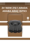 12V Araç Fanı & Isıtıcı | Ön Cam Buzu Çözücü, 360° Ayarlanabilir Başlık, Anında Sıcaklık