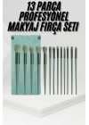 13 Parça Taşınabilir Kılıflı Profesyonel Makyaj Fırça Seti Pudra Allık Fondöten Fırçası