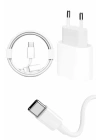 15/Pro/Pro Max 25W İOS Uyumlu Hızlı Şarj Aleti Adaptörlü Beyaz