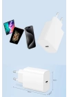 15/Pro/Pro Max 25W İOS Uyumlu Hızlı Şarj Aleti Adaptörlü Beyaz