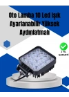 16 LED Geniş Açılı Araç Aydınlatma Farı | Yüksek Parlaklık, Dayanıklı Gövde