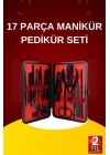 17 Parça El Ayak Bakım Seti Tırnak Temizleme Manikür Pedikür Cımbız Törpü Tırnak Makası