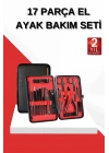 17 Parça Manikür Seti El ve Ayak Bakımı Törpü Cımbız Tırnak Temizleme