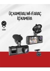 170° Geniş Açı Ön-Arka-İç Kamera Seti – Tam Kapsamlı Araç Güvenliği