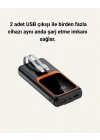 20.000 mAh Powerbank – 22.5W Hızlı Şarj, Çok Kablolu, Dijital Göstergeli