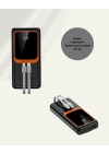 20000 mAh Powerbank | Çok Kablolu, Dijital Göstergeli, Yüksek Hızlı Şarj Cihazı