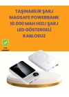 20W PD ve 15W Manyetik Kablosuz Şarj Destekli Taşınabilir Powerbank