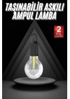 3 Farklı Mod LEDli Şarjlı Asma Kancalı Kamp Lambası Taşınabilir Ampul
