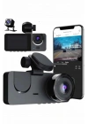 3 Kameralı 2 İnç 1080P Araç İçi Kamera Sürüş Kamerası CarPlay