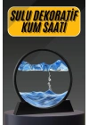 3D Led Işıklı Kum Saati Gece Lambası Hareketli Sulu Kum Saati Dekoratif