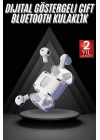 4 Adet Çift Kulaklık Dijital Göstergeli Yüksek Ses Kaliteli Bluetooth Kulaklık