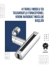 4 Modlu Musluk Başlığı | Şelale, Yağmur, Sprey, Köpük Akışı | Yüksek Basınç Performansı | Modern Tasarım