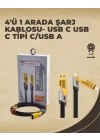 4ü 1 Arada Metal Hızlı Veri Kablosu – 65W Güç, 27W iPhone Desteği, 480Mbps Aktarım