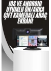4K 10.2 İnç Çift Kameralı Araç Multimedya Ekranı CarPlay Kablosuz Tüm Cihazlara Uyumlu