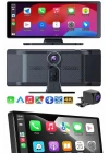 4K 10.2 İnç Çift Kameralı Araç Multimedya Ekranı CarPlay Kablosuz Tüm Cihazlara Uyumlu