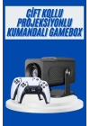 4K Android Smart Wi-fi Çift Kollu Projeksiyon Game Box Kumandalı Taşınabilir
