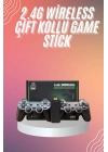 4k Game Stick Oyun Konsolu 2.4g Kablosuz Çift Kol Nostaljik Oyunlar