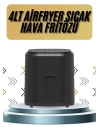 4L Airfryer Hazneli Hava Fritözü Yağsız Fritöz Taşınabilir Fırın İşlevi Gören Pratik