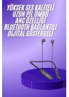 60 Saat Kablolu Boyun Askılı Dijital Göstergeli Bluetooth Kulaklığı