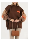 Kadın Kolu Etnik Desen Triko Kazak