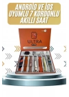 7 Kordonlu Akıllı Saat Plastik Kordon Hasır Kordon Çelik Kordon