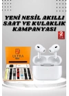 7 Kordonlu Akıllı Saat Ve Yeni Nesil Kulaklık Dokunmatik Ekran Android ve İOS Uyumlu