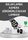 77 LEDli Güneş Enerjili Güvenlik Lambası ve Kukla Kamera – Hareket Sensörlü, 2400mAh Pilli