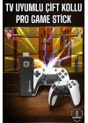 8K Android TV Gme Stick Video Oyun Konsolu Aile Retro 35000 Oyunlu Çift Kollu
