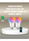 Akıllı 9W RGBW LED Ampul, tasaruflu romantik ışıklı