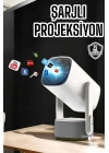 Akıllı Projeksiyon Powerbankli Taşınabilir Sinema Projektörü 4k HD Kaliteli