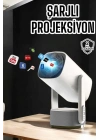 Akıllı Projeksiyon Powerbankli Taşınabilir Sinema Projektörü 4k HD Kaliteli