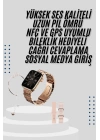 Akıllı Saat 3 Kordonlu Ve Aksesuarlı Bayanlar Için Şık Rose renk