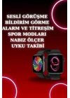 Akıllı Saat Arama Görüşme Bildirim Görme Uyku ve Sağlık Takibi Nabız Ölçer 3 Kordon Hediyeli