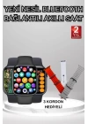 Akıllı Saat Arama Görüşme Bildirim Görme Uyku ve Sağlık Takibi Nabız Ölçer 3 Kordon Hediyeli