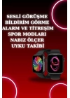 Akıllı Saat Arama Görüşme Bildirim Görme Uyku ve Sağlık Takibi Nabız Ölçer 3 Kordon Hediyeli