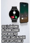 Akıllı Saat Çok Fonksiyonlu Sesli Görüşme NFC Uyumlu Amoled Ekran