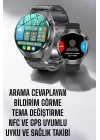 Akıllı Saat Metal Kordonlu GPS ve NFC Uyumlu Arama Cevaplayan