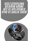 Akıllı Saat Titanyum Kasa Yuvarlak Ekran Alarm Uyku ve Sağlık Takibi Titreşimli