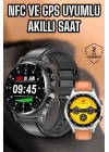 Akıllı Saat Titreşimli Pusula Nabız ve Tansiyon Ölçer NFC Uyumlu