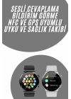 Akıllı Saat Uyku ve Sağlık Takibi NFC Uyumlu Bluetoooth Bağlantılı Android İOS Uyumlu