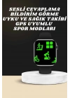 Akıllı Saat Wireless Şarj Yüksek Çözünürlüklü Müzik Dinleme Sesli Cevaplama