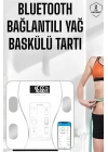 Akıllı Tartı Dijital Baskül Yağ Su Kas Vücut Kitle Kilo Ölçer Tartı