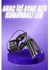 Araç İçi Ayak Altı 12li Şerit Led Işık Uzaktan Kumandalı RGB Işıklı Ses ve Müziğe Duyarlı