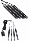 Araç İçi Ayak Altı 12li Şerit Led Işık Uzaktan Kumandalı RGB Işıklı Ses ve Müziğe Duyarlı
